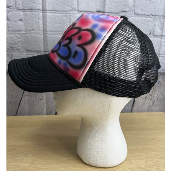 Airbrushed Graffiti Trucker Hat Adjustable 100% Polyester - Picture 2 of 7